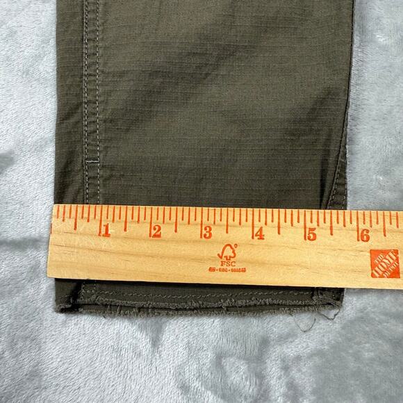 Vuori Pants Women XS Green Ripstop Raw Hem Elastic Waist Hike Organic Drawstring - Picture 11 of 12